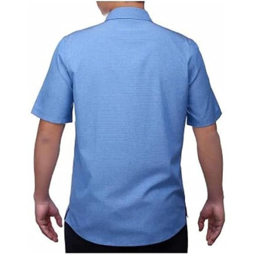 Avalanche Men's Performance Short Sleeve Woven Shirt (Blue, Small) - Picture 2 of 5